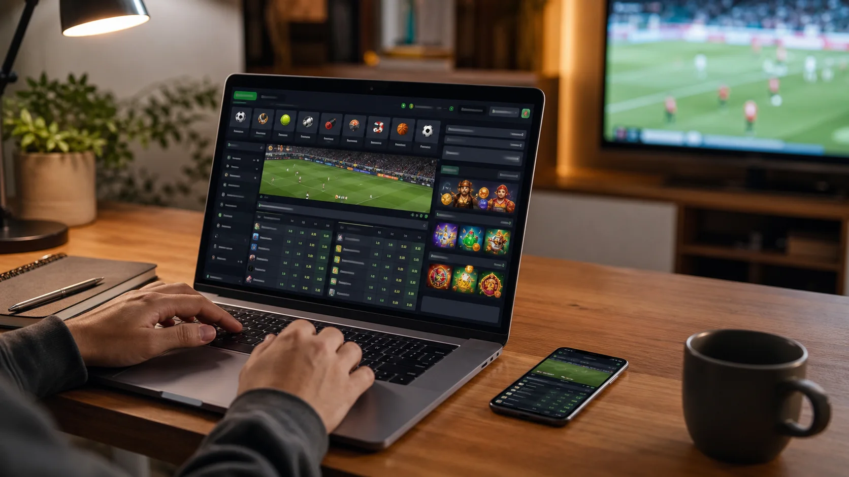 Plataforma williamhill em notebook e celular com apostas esportivas e cassino online